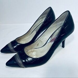 Michael Kors Point Toe Zip Leather Shoes Size 7M